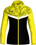 JAKO Iconic Trainingsjacke mit Kapuze Damen 808 - schwarz/soft yellow 34