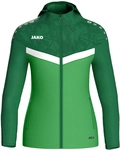 JAKO Iconic Trainingsjacke mit Kapuze Damen 222 - soft green/sportgr&uuml;n 34