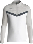 JAKO Iconic 1/4-Zip Sweatshirt 016 - wei&szlig;/soft grey/anthra light S