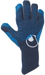 uhlsport Aquagrip Half-Negative Cut Torwarthandschuhe marine/pacific blau/wei&szlig; 10