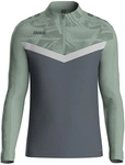 JAKO Iconic 1/4-Zip Sweatshirt Kinder 852 - anthra light/mintgr&uuml;n/soft grey 128