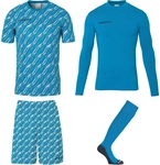uhlsport Progressive Torwart-Set Kinder cyan/wei&szlig; 128
