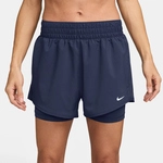 NIKE One Dri-FIT High-Waist 3" 2in1 Shorts Damen 411 - midnight navy/white XS