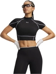 UNDER ARMOUR HeatGear Elite Cropped Mock kurzarm Funktionsshirt Damen 008 - ultimate
