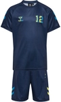 hummel hmlSHIMMER Trainingsset Kinder 7795 - dress blues/limeade 128