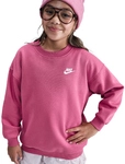 NIKE Sportswear Club Fleece Oversized Sweatshirt Kinder 634 - sweet beet/sweet