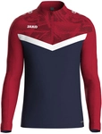 JAKO Iconic 1/4-Zip Sweatshirt 901 - marine/chili rot XL