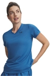 UNDER ARMOUR Tech T-Shirt Damen 430 - aegean blue/blackout navy L