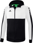 erima Six Wings Trainingsjacke mit Kapuze schwarz/wei&szlig; XXL
