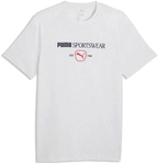 PUMA Class Graphic T-Shirt Herren 05 - white glow heather S