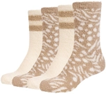 4er Pack camano Cosy Lurex Crew Socken Damen 8124 - travertine 35-38