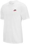 NIKE Sportswear Freizeit T-Shirt Herren 100 - white/black/university red M