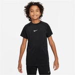 NIKE Pro Dri-FIT kurzarm Funktionsshirt Jungen 010 - black/white XS (122-128 cm)