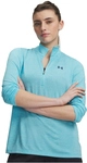 UNDER ARMOUR Tech Twist 1/2-Zip Sportshirt Damen 481 - fresco blue/blackout navy XS