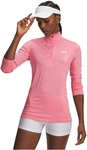 UNDER ARMOUR Tech Twist 1/2-Zip Sportshirt Damen 601 - bittersweet pink/white L