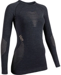 UYN Fusyon Cashmere langarm Funktionsshirt Damen grey stone/copper L/XL