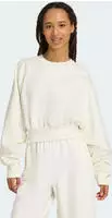 adidas Soft Lux Loose Sweatshirt Damen JV9893 - off white XL