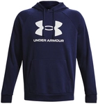 UNDER ARMOUR Rival Fleece Logo Hoodie Herren 410 - midnight navy/white S