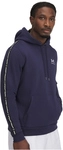 UNDER ARMOUR Icon Fleece Taping Hoodie Herren 410 - midnight navy/white M