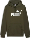 Puma 586687-08, PUMA Essentials Big Logo Fleece-Hoodie Herren 08 - dark olive S