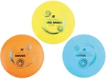 Sunflex Disc Golf Set Orange-Gelb-Blau