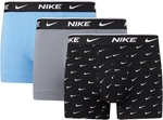 3er Pack NIKE Boxershorts Trunks Herren 9JI - swoosh print/grey/uni. blue XL
