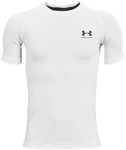 UNDER ARMOUR HeatGear Armour kurzarm Trainingsshirt Jungen 100 - white/black L