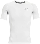 UNDER ARMOUR HeatGear kurzarm Funktionsshirt Herren 100 - white/black XL