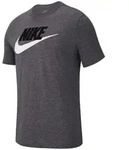 NIKE Sportswear T-Shirt Herren dk grey heather/black/white L