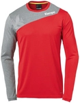 Kempa Core 2.0 Langarmshirt rot/dark grau melange XXL