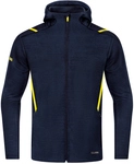 JAKO Challenge Kapuzenjacke Kinder marine meliert/neongelb 140