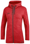 JAKO Premium Kapuzenjacke Damen rot meliert 38