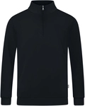 JAKO Organic Sweatshirt mit 1/4-Rei&szlig;verschluss schwarz M