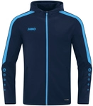 JAKO Power Kapuzenjacke Damen 910 - marine/skyblue 34