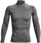 UNDER ARMOUR HeatGear Armour Mock langarm Trainingsshirt Herren 090 - carbon