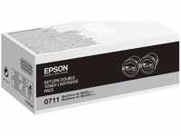 Epson C13S050711, Epson Original Tonerkartusche schwarz Doppelpack return...