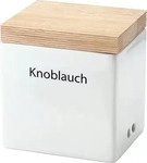 Continenta Vorratsdose Knoblauch Keramik m. Holzdeckel 14x12x15,5cm