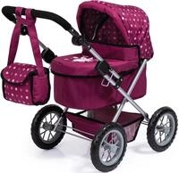 Puppenwagen BAYER "Trendy", rot (bordeaux), Puppenwagen, KinderB:39cm H:68cm...