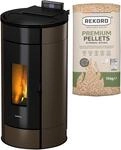 Pelletofen FREEPOINT "Globe airtight", braun (schwarz), Kamin&ouml;fen, Pelletofen, 352