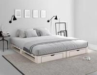 Palettenbett OTTO HOME "ALASCO " Mit Schublade", wei&szlig;, B:90cm H:18cm L:200cm,