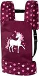 Puppen Trage BAYER "grau/rosa Schmetterling", rot (einhorn bordeaux),