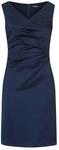 Etuikleid VERA MONT "Etuikleid mit Raffung", Damen, Gr. 36, EURO, blau (night...