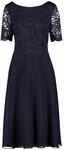 Cocktailkleid VERA MONT "Cocktailkleid mit Spitze", Damen, Gr. 40, EURO, blau (night