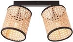 BRILLIANT Deckenstrahler "Wiley", schwarz (holz hell, schwarz), 2, H: 22cm, 1 Stk.,
