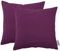 Dekokissen TOM TAILOR HOME "Dove" Gr. 2, lila (brombeer, unifarben), B:48cm L:48cm,