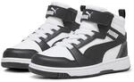 Sneaker PUMA "REBOUND V6 MID AC+ PS", Jungen, Gr. 28, schwarz-wei&szlig; (puma...