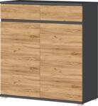 Schuhschrank GERMANIA "Lissabon", grau (anthrazit, navarra), B:60cm H:103cm T:40cm,