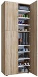 Schuhschrank VCM "XXL Holz Gro&szlig;er Schuhschrank Schuhkommode Lona 9", braun (sonoma,