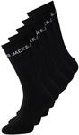 Tennissocken JACK & JONES "JACBASIC LOGO TENNIS SOCK 5 PACK NOOS", Herren, schwarz,