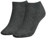 Sneakersocken TOMMY HILFIGER "TH WOMEN SNEAKER 2P", Damen, Gr. 35-38, grau (middle